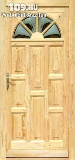 Egyedi méretű fa bejárati ajtó